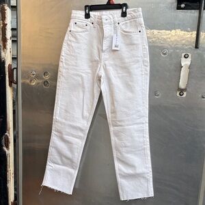 Topshop Straight White Jeans, size 4 ladies